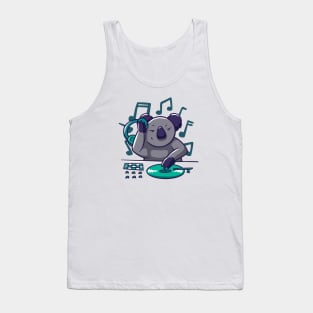 Cute Cartoon Koala DJ Tank Top